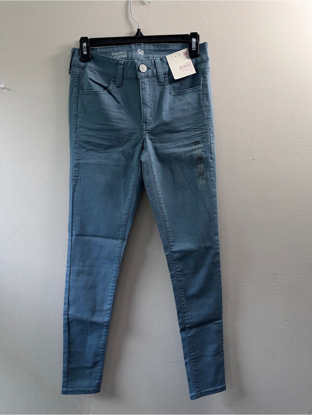 SO Favorite Jegging High Rise Skinny Stretch Denim Jeans Light Blue NWT